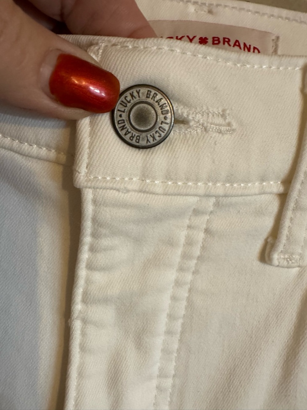 LUCKY BRAND WHITE AVA Mid Rise Skinny Jeans SZ: 8 #10 - Picture 4 of 11